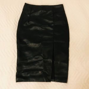 Faux Leather Pencil Skirt